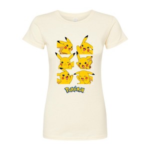 Women's - Pokémon - Pikachu Grid Fitted Graphic T-Shirt - 1 of 3