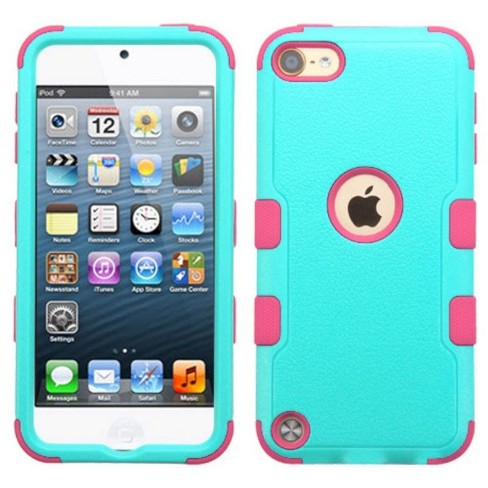 Mybat For Apple Ipod Touch 5th Gen 6th Gen Teal Hot Pink Tuff Hard Hybrid Case Cover Target