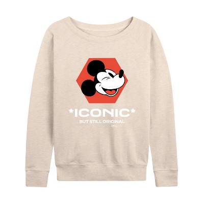 Women's - Disney - Iconic But Still Original Lightweight French Terry Wide Neck Long Sleeve Shirt
