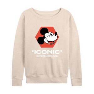 Women's - Disney - Iconic But Still Original Lightweight French Terry Wide Neck Long Sleeve Shirt - 1 of 4