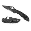 Spyderco Delica 4 Lightweight Folding Knife with 2.90" Saber-Ground Black CombinationEdge Blade | Superior Cutting Performance with FRN Handle, Black - 2 of 4