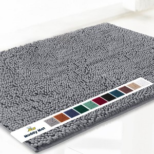 Muddy Mat Highly Absorbent  Soft Chenille Door Mat and Pet Rug Non Slip Thick Washable Area and Bath Mat for Indoor and Outdoor - 1 of 2