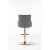 Best Master Furniture, Brightcast 2-piece Velvet Tufted Gold Bar Stools - 2 of 4