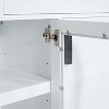 ORRD Modern White TV Console, 67" Width TV Stand, Glass Doors & Storage Drawers, Adjustable Shelves - 3 of 4