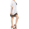 LA LEELA Women's Summer Open Front Vacation Beachwear Bathing Suit Boho Beach Duster Holiday Cover ups Cardigan XL-XXL White, Floral - 2 of 4