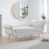 VYNXARIA Classic Sled Design Sofa Chair with Imported Tapered Birch Legs, Ergonomic Curled Edge Pillow,and High-Density Sponge Filling White - 4 of 4