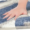 Unique Bargains Bathroom Soft Tub Shower Wavy Stripes Non-Slip Absorbent Bath Mat 1 Pc - 3 of 4