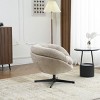 Modern Swivel Accent Chair,Chenille 360° Round Chair with Removable Cushion for Living Room Bedroom Office-Baofuwish - 3 of 4