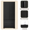 Kumasinova 72" Fluted Kitchen Pantry Cabinet with 2 Drawers,Kitchen Storage with 8 Spice Shelves,Freestanding Storage Cabinet for Dining Room&Office - 3 of 4