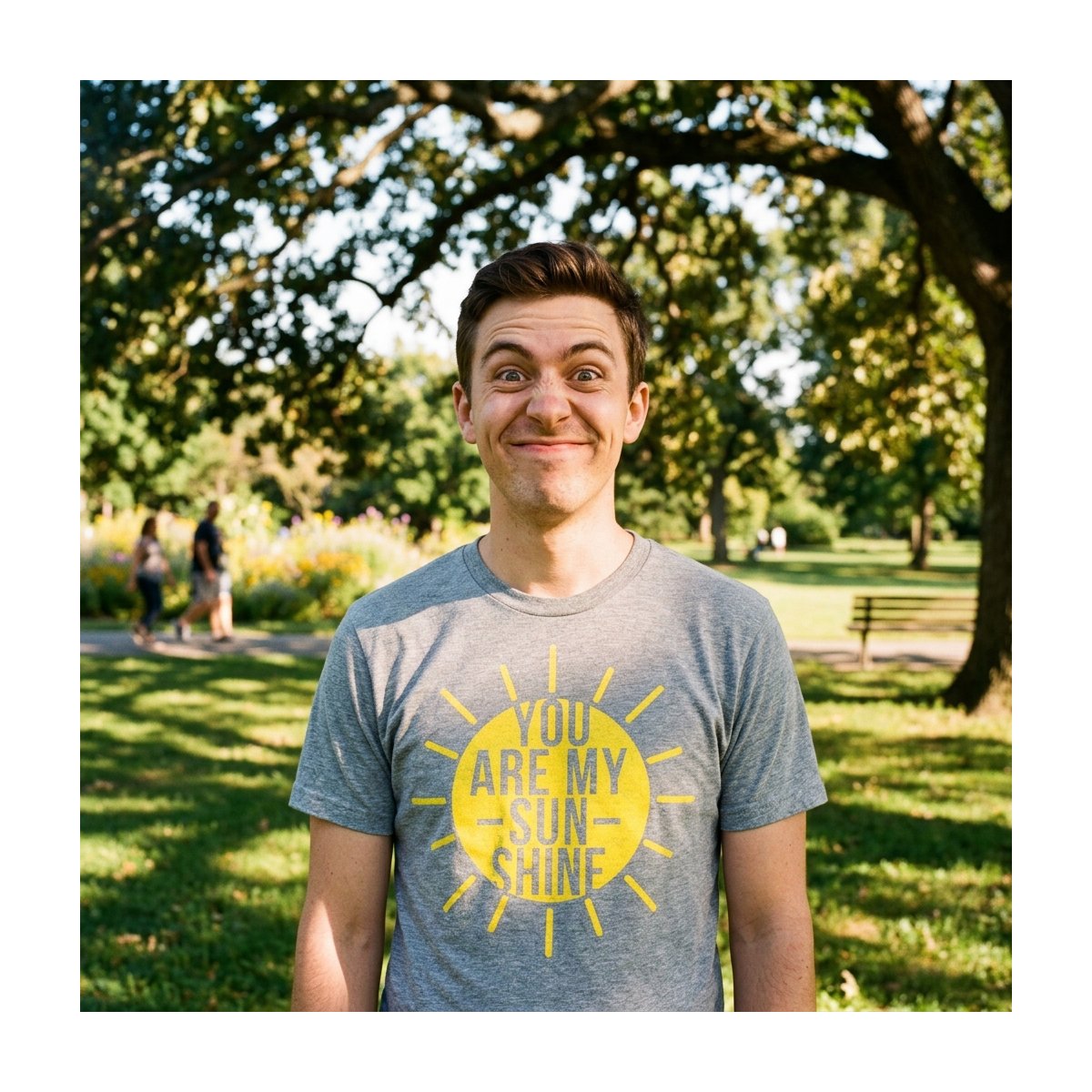 Мужские футболки Crazy Dog T-Shirts, Inc. Mens You Are My Sunshine T shirts Funny Summer Tee Cute Adorable Novelty Graphic T shirt - Crazy Dog Men's T Shirt For Summer Vacation Light Grey S — фото 2