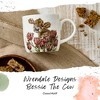 Royal Worcester Wrendale Designs Farmhouse Style Mug, Bessie the Cow - 14 oz Fine Bone China Mug with Cow and Tulips Illustration - 2 of 4