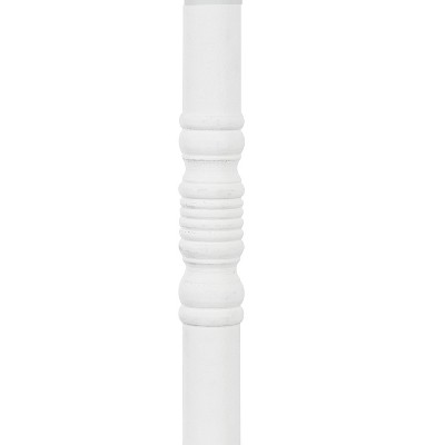 Colonial Turned Base Round Pedestal Table in Distressed White