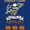 Women's Design By Humans Halloween Costume Forget Candy Just Give Me Wine Gift By TeeShirtMadness Racerback Tank Top - 2 of 3