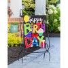 Evergreen Happy Birthday Garden Linen Flag - 2 of 4
