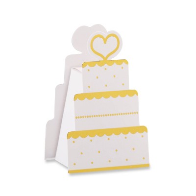 Set Of 12 Wedding Cake Favor Box White