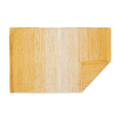 Honey Gold Ombre Stripe Cotton Rectangular Rug 24" x 36"