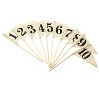 Number 1-10 Linen Pennant Table Party Decoration and Accessory Brown - 2 of 4