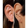 Christmas Helix Piercing Jewelry, 16g Flat Back Studs for Tragus & Cartilage, 6mm 8mm. - 3 of 4