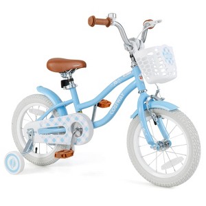 Costway 18'' Kids Bike Toddler Bicycle with Training Wheel Kickstand for 4-8 Years Old Purple/Pink/Turquoise/Blue/Beige/Green - 1 of 4
