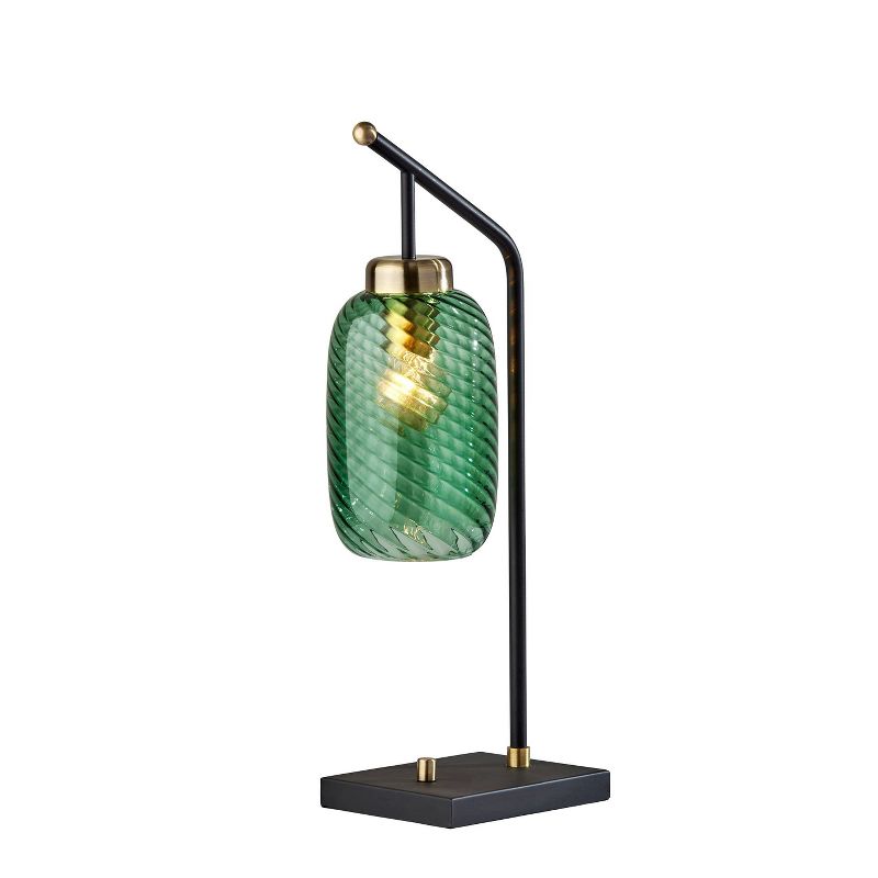 Derrick Table Lamp with Brass Accents Black - Adesso, 1 of 5