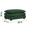 35'' Chenille Fabric Ottomans Footrest to Combine with 2 Seater Sofa, 3 Seater Sofa and 4 Seater Sofa, Green - 2 of 4