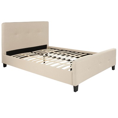 Merrick Lane Platform Bed Contemporary Tufted Upholstered Platform Bed with Footboard