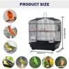 Coucheta 20.5" Portable Bird Cage - 3-in-1 Travel Carrier with Top Stand for Parakeets, Canaries, Lovebirds, Cockatiels and Other Small Birds - 2 of 4