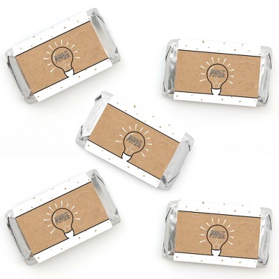 Big Dot of Happiness Bright Future - Mini Candy Bar Wrapper Stickers - Graduation Party Small Favors - 40 Count