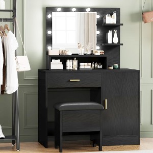 Vanity Desk, Makeup Vanity Desk with Mirror & Lights-3 Lighting Modes - 1 of 4