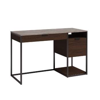 International Lux Desk Deco Stone - Sauder: Home Office Furniture with File Storage, Laminated Surface, Modern Style