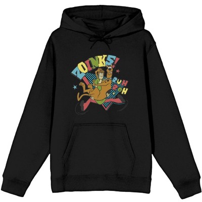 Scooby-doo Zoinks Ruh Roh Adult Black Long Sleeve Hoodie-xs : Target