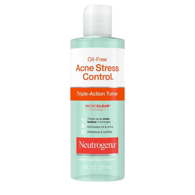 Neutrogena Oil-Free Acne Stress Control Triple-Action Toner with Green Tea &#38; Cucumber Extract - 8 fl oz, 1 of 10