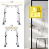 Shower Bench with 8 Adjustable Heights, Portable, Anti Slip, Lightweight and Durable – Bonus Back Scrubber and Additional Sponge - MedicalKingUsa - 4 of 4