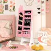 Tangkula Kids Jewelry Armoire Cabinet Free-Standing Full Length Mirror with Storage and 4 Tilt Angles - 4 of 4