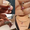 Pink Flamingo Charm for Women CZ Sterling Silver European Bead for Bracelet by Ginger Lyne - 4 of 4