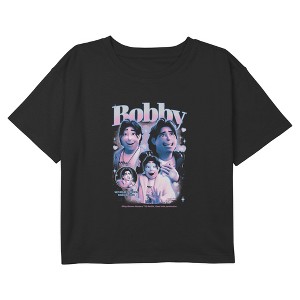 Girls KPop Demon Hunters Bobby World's Best Manager Hearts Cropped T-Shirt - 1 of 4