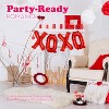 4E's Novelty 16” XOXO Balloons – Red Foil Valentine Party Balloons with Ribbon & Straw Included - 2 of 4