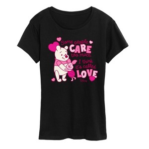 Women's - Winnie the Pooh - Care Too Much Called Love Short Sleeve Graphic T-Shirt - 1 of 4