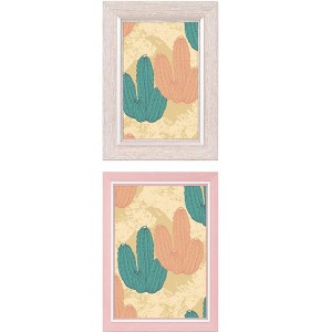 REGALWOVEN Gallery Wall Mounting or Tabletop Display Distressed Wood Grain Photo Frame 2 Pcs - 1 of 4