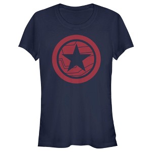 Juniors Womens Marvel The Falcon and the Winter Soldier Red Shield T-Shirt - 1 of 4