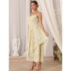 INSPIRE CHIC Women's Floral Chiffon Summer Flowy Ruffles Tiered Spaghetti Strap Sundress - 2 of 4