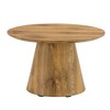 VYNXARIA Natural Wood Grain MDF Round Coffee Table，25.6"Diameter, 15.7"Height，Natural Wood Grain Texture Sticker,Exquisite Wood Grain Surface - 3 of 4