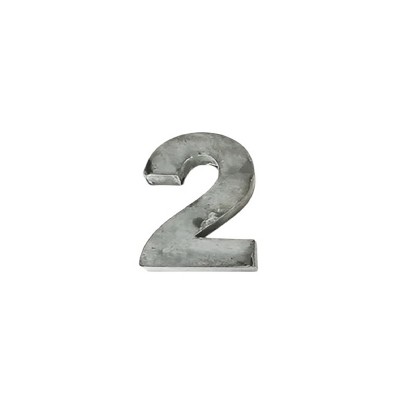 Slickblue Individual Metal Zinc Numbers 0-9, Wall Mount Address Numbers, Modern, Silver, 6"