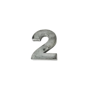 Slickblue Individual Metal Zinc Numbers 0-9, Wall Mount Address Numbers, Modern, Silver, 6" - 1 of 3