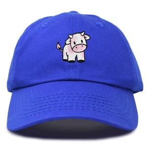 Dalix Strawberry Cow Embroidered Womens Cotton Dad Hat Baseball Cap - 1 of 4