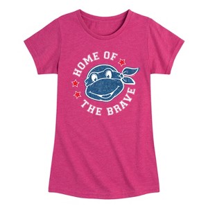 Girls' - Teenage Mutant Ninja Turtles - Born Raised Usa Fitted Short Sleeve Graphic T-Shirt - 1 of 4