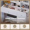 YOOCOZZ Modern Vanity Table with Glass Tabletop, LED Hollywood Mirror, Charging Station and Ample Storage Space - 3 of 4