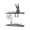 FONTOI 2PCS Storage Shelf Wall Mounted, Floating Shelf for Living Room Bathroom, Home Decor, Matte Gray, 31.5"*1.5"*9.8" - 2 of 4