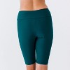 Calypsa Women's Chlorine Resistant High Waisted Long Bike Swim Shorts - 2 of 4