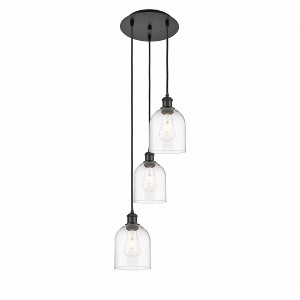 Bella - 3 Light Cord Hung Multi Pendant In Industrial Style-29.25 Inches Tall and 12 Inches Wide - 1 of 1